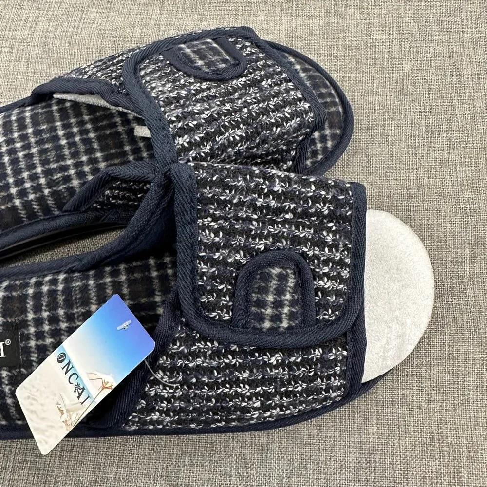 NEW Mens ONCAI SLIPPERS SANDALS MEMORY FOAM ARCH SUPPORT‎ SLIP ON Size 11 USA